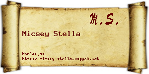 Micsey Stella névjegykártya